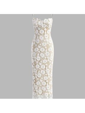 White Lace Corset Slip Dress